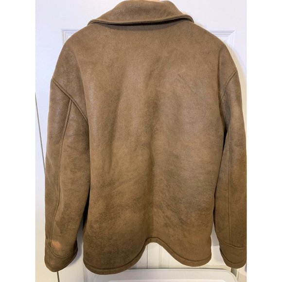 Joseph‎ Abboud Men’s XL Outerwear Brown Faux Suede Sherpa Lined Full Zip Jacket - Picture 11 of 11